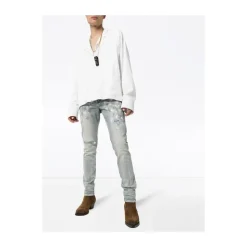 Wit geverfde Slim Fit Jeans