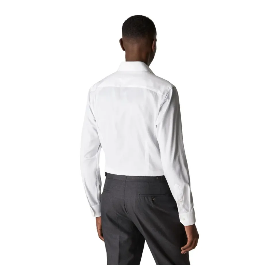 Wit Signature Twill Overhemd - Extreme Cut Away