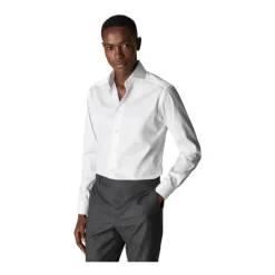 Wit Signature Twill Overhemd - Extreme Cut Away