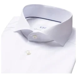 Wit Signature Twill Overhemd - Extreme Cut Away