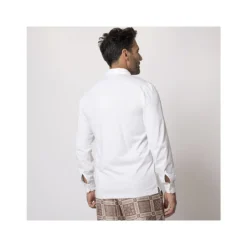Witte Jersey Shirt Lange Mouw