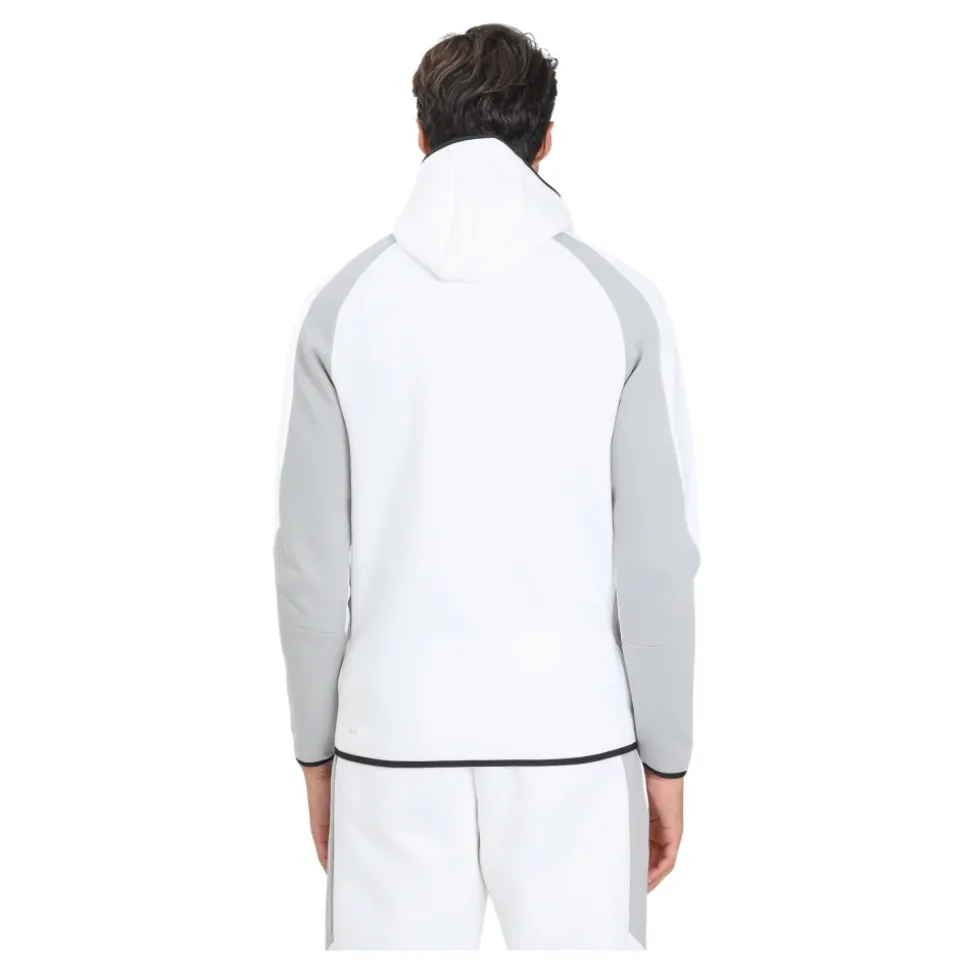 Witte Zip Sweater Evostripe Mannen