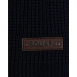 Wollen Logo Patch Gebreide Sjaal