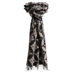 Wool-Cashmere Jacquard Scarf