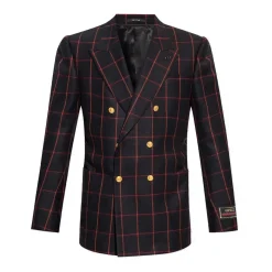 Wool Checked Blazer