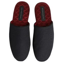 Wool Cotton Chevron Slippers