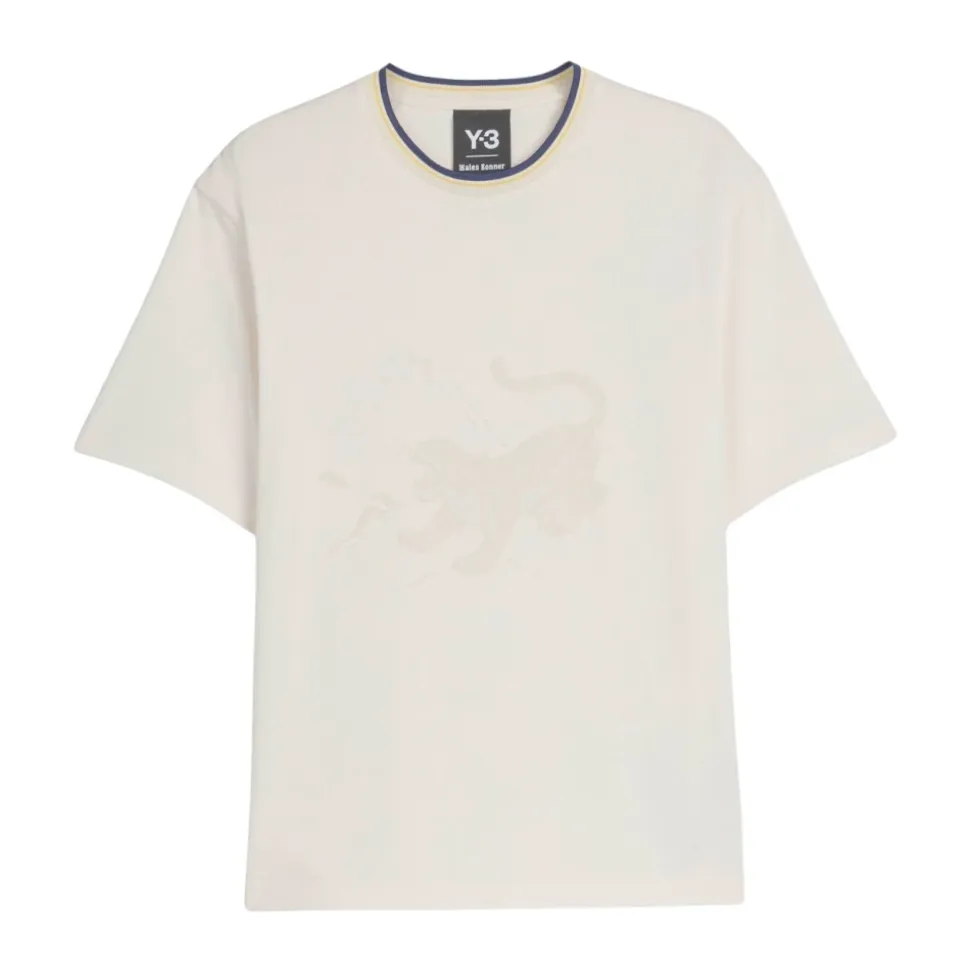 Y-3 Wales Bonner Grafisch T-shirt met gestreepte kraag
