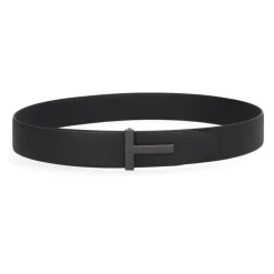 Zachte Grain Lederen Omkeerbare T Riem 40 mm