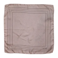 Zijden Gestippelde Foulard Sjaal met Logo
