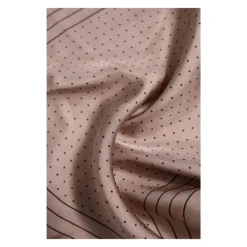 Zijden Gestippelde Foulard Sjaal met Logo