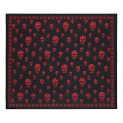 Zijden chiffon sjaal met schedelmotief