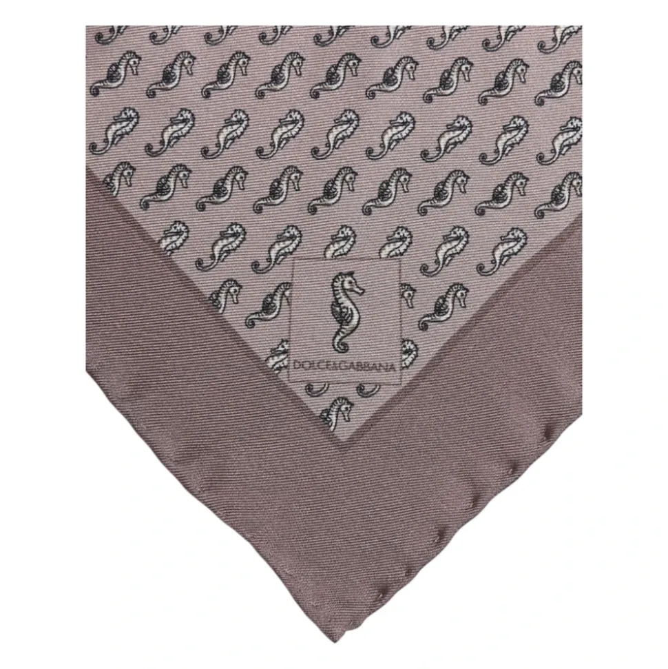 Zijden Zeepaard Foulard Sjaal