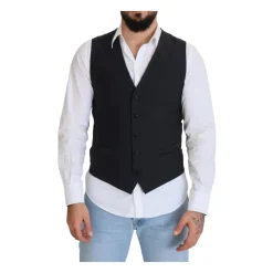 Zwart Klassiek Fit Jurk Vest
