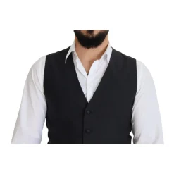 Zwart Klassiek Fit Jurk Vest