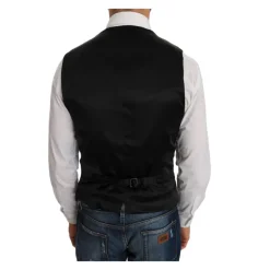 Zwart Velvet Cirkel Polka Dot Vest