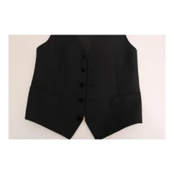 Zwart Velvet Cirkel Polka Dot Vest