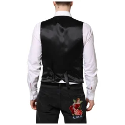 Zwart Wol Formeel Vest Jurk Vest