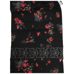 Zwart bloemenprint nekwarmer sjaal
