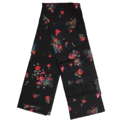 Zwart bloemenprint nekwarmer sjaal