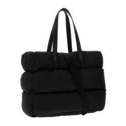 Zwarte Caradoc Gewatteerde Tote Tas