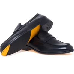 Zwarte Leren Penny Loafer Schoenen