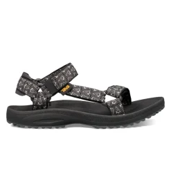 Zwarte wandelsandalen met voetboogondersteuning
