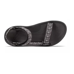 Zwarte wandelsandalen met voetboogondersteuning