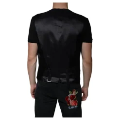 Zwarte Wollen Blend Vestjurk