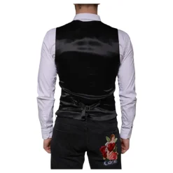 Zwarte wollen vestjurk formele vest