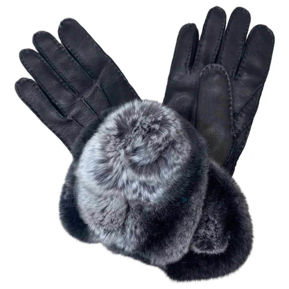 Zwarte Berg Hertenleren Handschoen