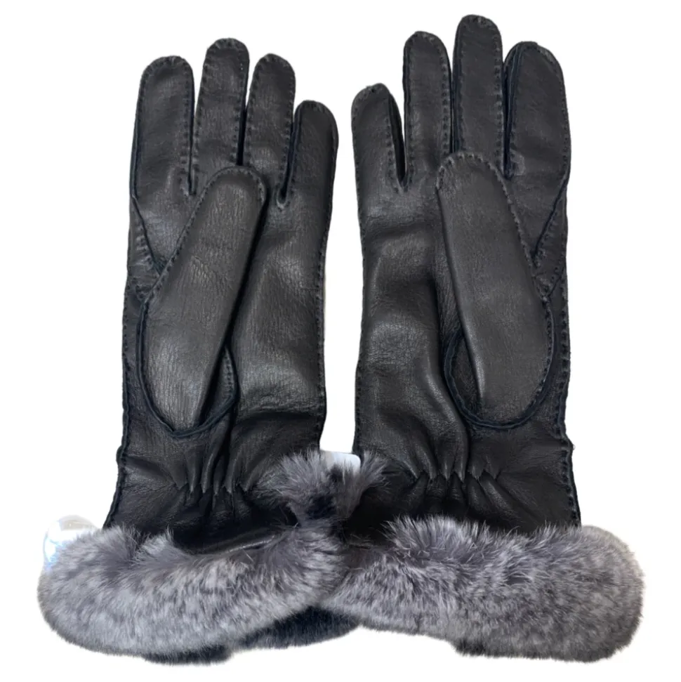 Zwarte Berg Hertenleren Handschoen
