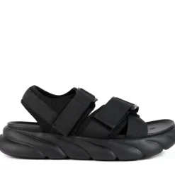 Zwarte Casual Platte Sandalen voor Mannen
