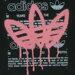 Zwarte Crew Neck Tee met Logo Print
