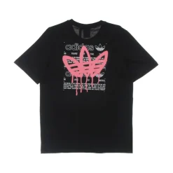 Zwarte Crew Neck Tee met Logo Print