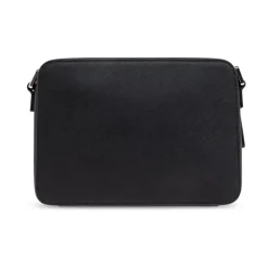 Zwarte Crossbody Tas Stijlvolle Saffiano Afwerking