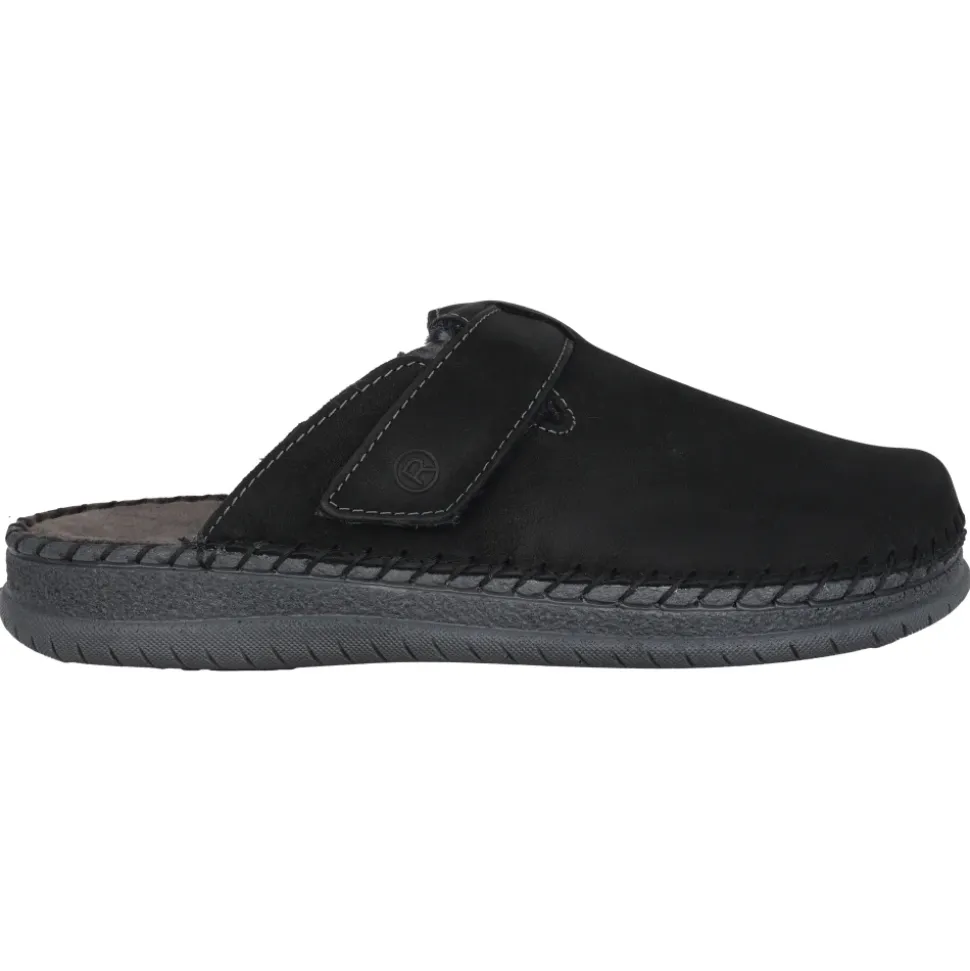 Zwarte herenhuisslippers voor thuis