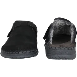 Zwarte herenhuisslippers voor thuis