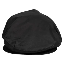 Zwarte Katoenen Newsboy Cap Cabbie Hoed