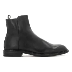 Zwarte leren laarzen met rits