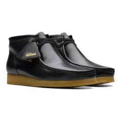 Zwarte Leren Wallabee Boot