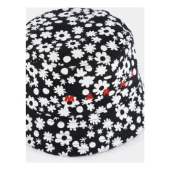Zwart en Wit Pop Velden Katoenen Bucket Hoed