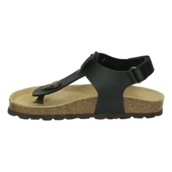 Zwarte sandaal met rubberen zool