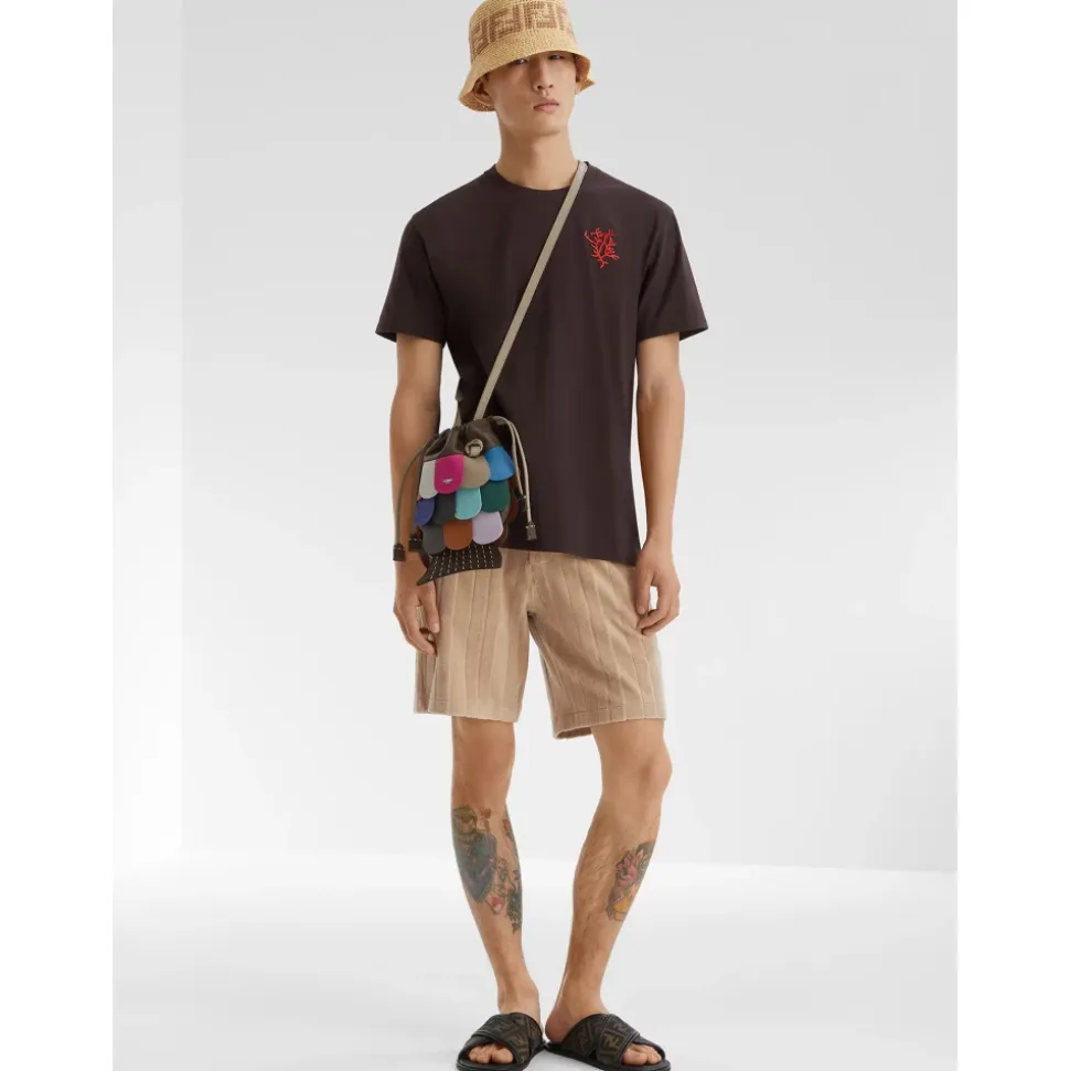 Zwarte Sandalen met FF Motief