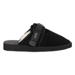 Zwarte Sandalen met Shearling Voering