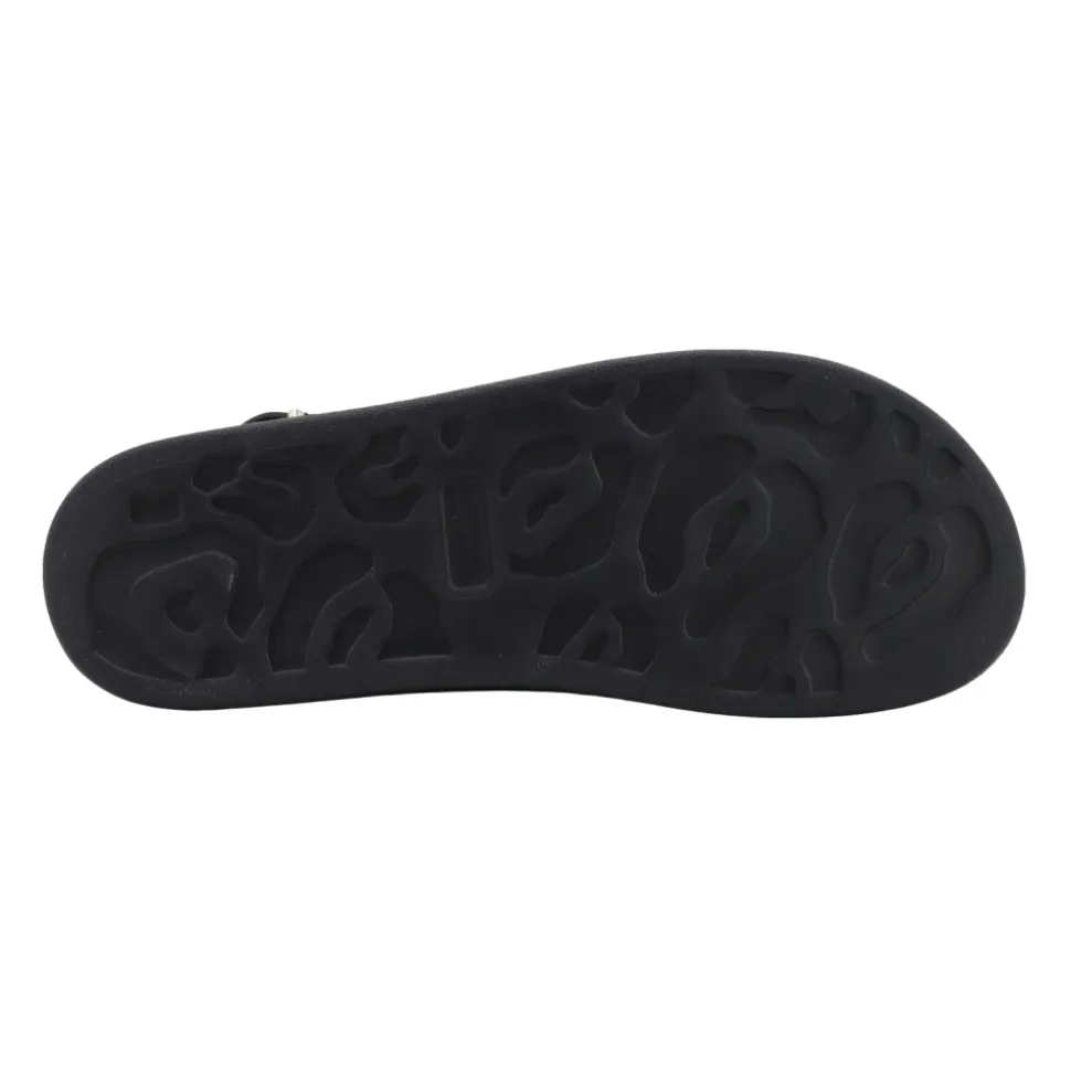 Zwarte Sandalen met Verstelbare Gespen