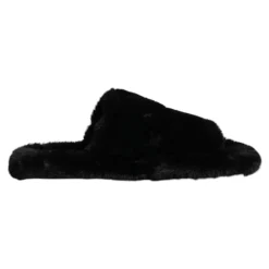 Zwarte Velvet Slides Pantoffels Schoenen