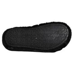 Zwarte Velvet Slides Pantoffels Schoenen