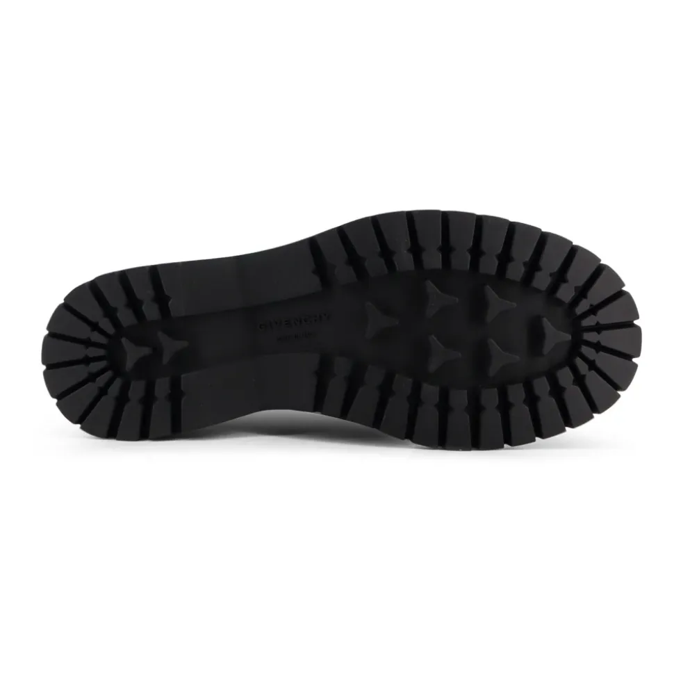 Zwarte Veterschoenen Leer Italië