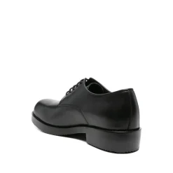 Zwarte Veterschoenen met Lage Hak
