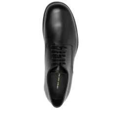 Zwarte Veterschoenen met Lage Hak